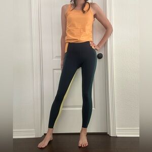 Sweaty Betty size 4-6 Colorblock navy, green, orange and Yellow Women's Leggings
